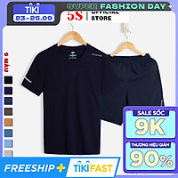 Bộ Quần Áo Thể Thao Nam 5S (9 màu), Chất Liệu Coolmax Siêu Mát, Bền Màu, Kiểu Dáng Trẻ Trung, Năng Động (BTSO21050)