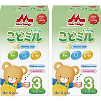 Combo 2 hộp Sữa Morinaga số 3 Hương vani (Kodomil) 216g