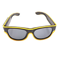 YJ011 LED Glasses 10 Colors Optional Light Up EL Wire USB Charge Twinkle Glowing Party Club Holiday Bar Decorative