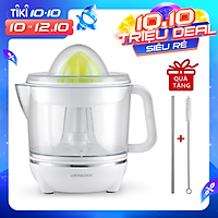 Máy Vắt Cam Lock&Lock (700ml) - Hàng Chính Hãng, Xoay Ép 2 Chiều, Chất Liệu Nhựa PP, Dễ Dàng Tháo Lắp Vệ Sinh - Tặng Kèm Ống Hút Và Cọ Rửa