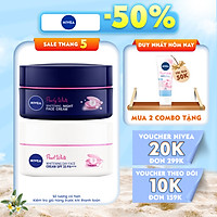 Bộ Đôi Kem Dưỡng Ngày Và Đêm Nivea Chiết Xuất Ngọc Trai Giúp Dưỡng Trắng Và Se Khít Lỗ Chân Lông (Kem Dưỡng Ban Ngày 50g - 82335 & Kem Dưỡng Ban Đêm 50g- 86740)