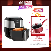 Nồi chiên không dầu vỏ thép Tefal EY701D15 - Dung tích 5.6L Size lớn XXL Công suất 1700W - Hàng chính hãng