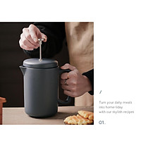Durable Kitchen French Press Coffee Maker Large 35 Oz with Handle for Good Coffee and Tea Coffee and Tea Lovers Office Rust-Free