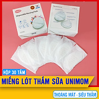 Miếng Lót Thấm Sữa UNIMOM (30 Miếng/1 Hộp) Siêu Thấm, Chống Tràn, Thoáng Mát - Tấm Lót Thấm Sữa, Miếng Lót Ngực Hứng Sữa, Miếng Dán Thấm Sữa