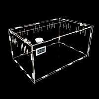 Hộp Kính Acrylic Trong Suốt Có Nhiệt Kế Nuôi Động Vật Bò Sát (30 x 20 x 15cm)
