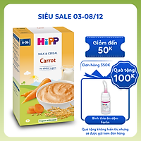 Bột ăn dặm dinh dưỡng Sữa, Ngũ cốc & rau củ - Cà rốt HiPP Organic 250g