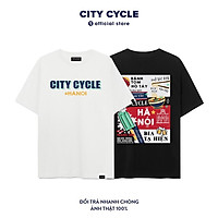 Áo thun tay lỡ Hà Nội City Cycle Áo Phông Cotton Nam Nữ Unisex - In Hình Local Brand Streetwear Oversize Form Rộng