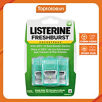 Miếng Ngậm Thơm Miệng Listerine Freshburst Pocketpaks Breath Strips 24 Strip Pack (3 Pack)