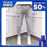 Quần Jean Nam Rách Julido Store, chất Jean co dãn tốt ống côn mẫu mới J163
