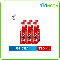 Lốc 6 Chai Nước Giải Khát Sting Đỏ Dâu (330ml / Chai)
