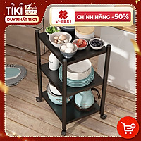 Kệ để lò vi sóng đa năng Inox 304 cao cấp Vando chính hãng kệ để đồ lò nướng chắc chắn, sơn tĩnh điện chống bong tróc, kệ nhà bếp siêu chịu lực 300kg