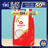 Gạo ST25 Túi 5Kg Ông Thọ - Cơm Thơm, Dai, Mềm Dẻo, Vị Ngọt - Đạt giải gạo ngon nhất thết giới 2019 tại Manila