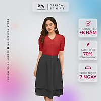 Áo Sơ Mi Nữ Công Sở NK FASHION Sơ Mi Cổ Sen Tay Nhún, Chất Liệu Tơ Hàn Mềm Mịn, Thoải Mái NKSM2103005