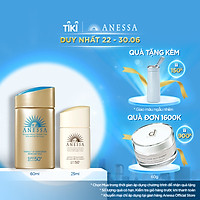 Bộ đôi Kem chống nắng dưỡng da dạng sữa bảo vệ hoàn hảo Anessa Perfect UV Sunscreen Skincare Milk SPF 50+ PA++++ 60ml + Kem nền trang điểm BB chống nắng dưỡng da Anessa SPF 50+ PA++++ 25ml