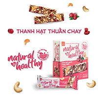 Bánh hạt ăn chay Natural & Healthy - Thanh hạt dinh dưỡng thuần chay, ăn kiêng, giảm cân - Play Nutrition
