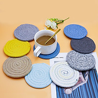 Cup Coaster Set 8pcs Pure Cotton Thread Weave Hot Pot Holders Drink Holder Cup Mat Protect Furniture for Drinks
