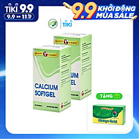Combo 2 chai TPCN bổ xương bổ sung Calcium ( canxi) và Vitamin D3- Calcium softgel – Robinson Pharma Usa-Chai 100 viên-tặng 1 hộp tuần hoàn não GINKGO GOLD h/30v