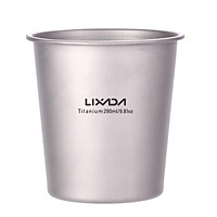 Lixada 290ml Lightweight Titanium Beer Cup Juice Tea Cup for Outdoor Camping Hiking Backpacking Picnic