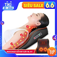 Gối Massage Hồng Ngoại RULAX 01 cổ vai gáy tựa lưng đa năng