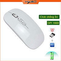 Chuột không dây HXSJ M103B wireless Bluetooth tự sạc pin siêu mỏng không gây tiếng ồn chuyên dùng cho Máy tính, pc, Laptop, Tivi - Hàng chính hãng