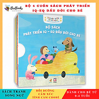 Bộ sách tranh Song ngữ 4 cuốn phát triển IQ – EQ đầu đời (Mình ghét em gái, Bé mèo trắng nhiều màu sắc, Chiếc xe nhỏ Bí Bo, Trời mưa rồi)- NXB Lao Động