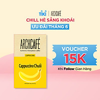 Cà phê Cappuccino Chuối - Cafe hoà tan Archcafé (hộp 12 gói x 20g)