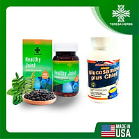 Combo Hỗ trợ Xương Khớp (Made in USA) kết hợp 2 sản phẩm: Healthy Joint (Chiết xuất Nhũ hương Ấn Độ) + Glucosamine Plus; Hỗ trợ Viêm Xương Khớp,Thoái hoá khớp + Bổ sung dưỡng chất cho khớp, mô sụn khớp, Giúp tăng dịch khớp, cải thiện tình trạng khô khớp