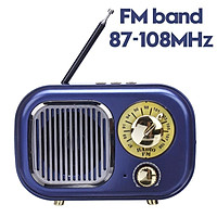 Portable Mini FM Radio Stereo Speaker Rechargeable MP3 Player USB TF 3.5mm AUX