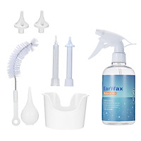 Ear Wax Removal Kit Ear Irrigation Cleaning Kit with Ear Washing Syringe Squeeze Bulb Ear Basin Brush Earwax Remover for