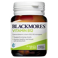 Viên uống vitamin Blackmores Vitamin B12 (Cyanocobalamin) 100mcg 75 Tablets