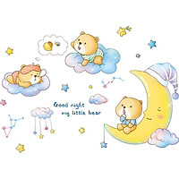 Decal Dán Tường Phòng Ngủ Cho Bé -Good Night My Little Bear