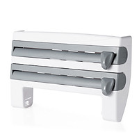 Wall Mounted Roll Dispenser for Tin Foil, Cling Film Kitchen Paper Spice Bottles Towel Holder Rack