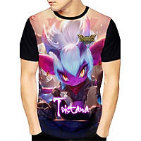 Áo LMHT 3D Tristana Tiểu Quỷ (3D Đen) Áo LoL Tristana đẹp hình Liên minh huyền thoại, đủ size từ 40kg-84kg