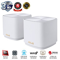 Hệ thống MESH WI-FI 6 ASUS XD4 (W-2-PK) Mini ZenWiFi AX1800 Băng Tần Kép - Hàng Chính Hãng