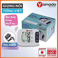 Máy đo huyết áp bắp tay điện tử Yamada - trợ lý ảo Assistant+ giọng nói tiếng Việt thông minh, đọc kết quả, cảnh báo nhịp tim Heart Link, đo chính xác, thiết kế cao cấp