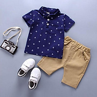 Bộ Cotton Chấm Bi Cho Bé Trai - Đồ Bộ Bé Trai - Quần Áo Trẻ Em