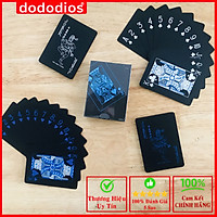 Bộ Bài Tây Poker Nền Đen Cao Cấp Chọn Màu – Bài Tây Đen Bằng Nhựa PVC Chống Thấm Nước Chống Gập Chính Hãng Dododios