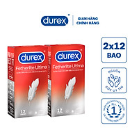 Combo 2 hộp Bao cao su Durex Fetherlite Ultima 12 Bao