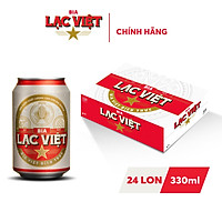 Thùng 24 Lon Bia Lạc Việt 330ml