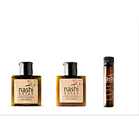 Bộ Nashi Argan Travel Kit chăm sóc tóc (Gội 30ml + Xả 30ml + Tinh dầu 5ml)