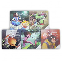 Combo 05 cuốn ehon cổ tích 2: Cậu bé rừng xanh + Cô bé tóc vàng và Ba con gấu + Aladdin và Cây Đèn Thần + Cô bé Lọ Lem + Những cuộc Phiêu lưu của cậu bé