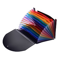 Accordion Expanding File Folder 12 Pockets Rainbow Coloured A4 Paper Filing Cabinet with Cover Receipt Organizer with