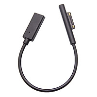 Premium USB C Type C Cable for Microsoft Surface Pro 3/4 / 5/6, Pro Go, Laptop 15V / 3A Power Supply 0.2 Meter Black