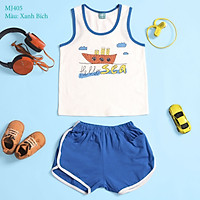 Bộ Thun Short Bé Trai Sát Nách từ 1-6 Tuổi MEEJENA Đồ Bộ Bé Trai 100% Cotton 4C - 405