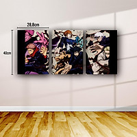Bộ tranh 3 tấm anime Chú thuật hồi chiến Jujutsu Kaisen (11) tranh ghép anime 86,6x40cm