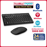 Bộ Bàn Phím Và Chuột Không Dây RAPOO 8000S - Hàng Chính Hãng - Đen