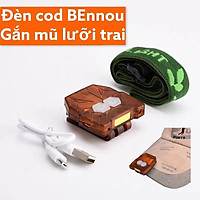 đèn cob bennou kẹp ,gắn mũ lưỡi chai có cổng ubs :đèn kẹp mũ