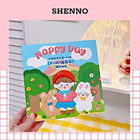 Sét 5 miếng dán sticker nhiều màu dễ thương xinh xắn trang trí sổ điện thoại ST10