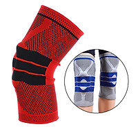 Knee Brace Kneepad Sports Stabilizer Silicone Gel Knees Support Pad Gray M
