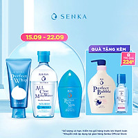 Bộ sản phẩm bảo vệ & làm sạch toàn diện Senka (Sữa chống nắng UV Milk 40ml + Nước sữa tẩy trang Milky 230ml + SRM Whip 120g)